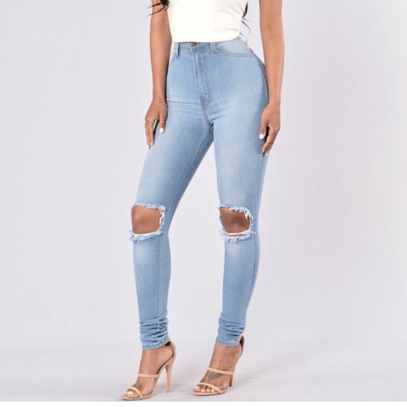 Fashion Nova High Rise Dark Denim Jeans - Picture 6 of 6